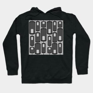 monochromatic mid century geometric design Hoodie